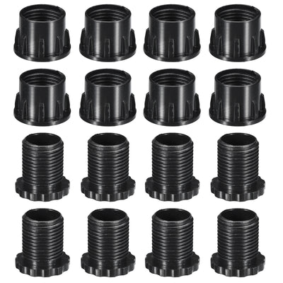 Harfington Uxcell 8Pcs Inserts for Round Tubes with Leveling Feet, for 40mm/1.57" Dia Round Tube