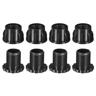 Harfington Uxcell 4Pcs Inserts for Round Tubes with Leveling Feet, for 42mm/1.65" Dia Round Tube