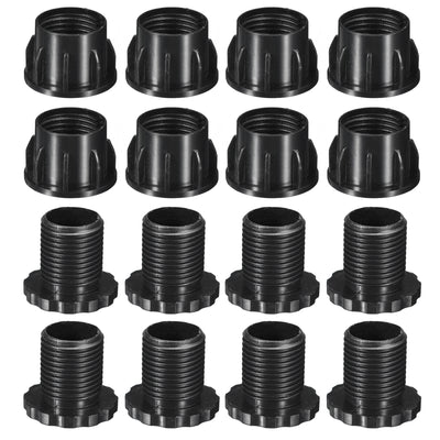 Harfington Uxcell 8Pcs Inserts for Round Tubes with Leveling Feet, for 42mm/1.65" Dia Round Tube