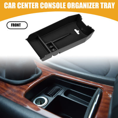 Harfington Center Console Organizer Tray - Car Front Armrest Storage Box - for Mercedes-Benz E-Class 2009-2015 Plastic Black - 1 Pc