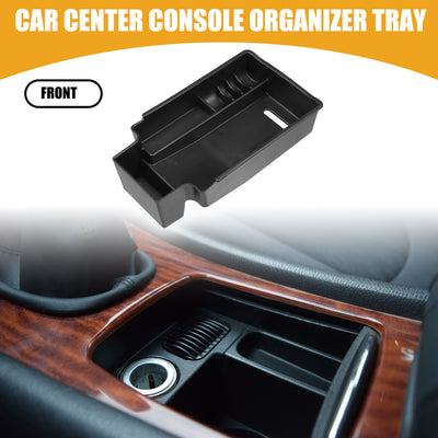 Harfington Center Console Organizer Tray - Car Front Armrest Storage Box - for Audi Q3 2013-2018 Plastic Black - 1 Pc