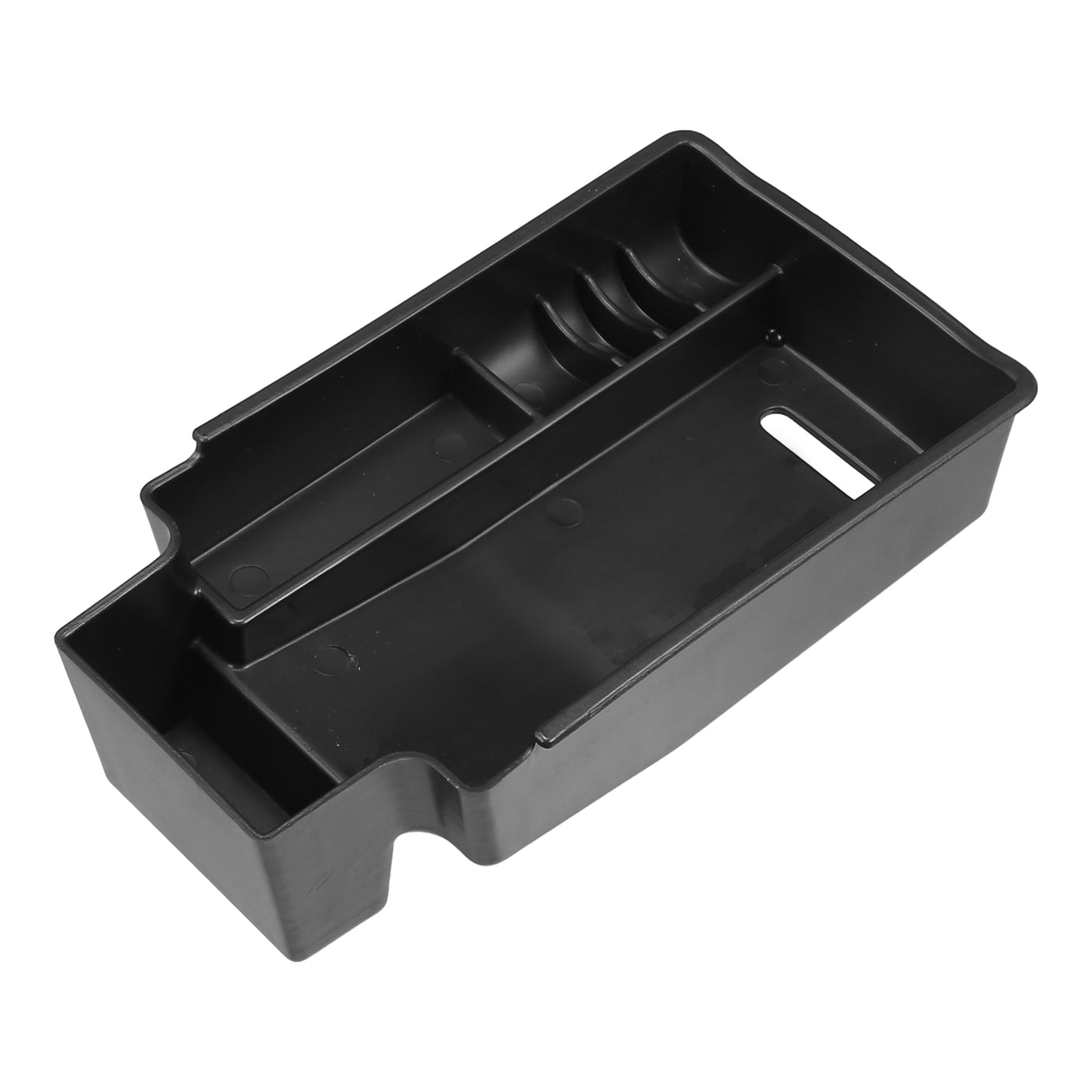 Partuto Center Console Organizer Tray - Car Front Armrest Storage Box - for Audi Q3 2013-2018 Plastic Black - 1 Pc
