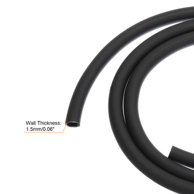 Harfington PVC Petrol Fuel Line Hose 3/16" x 5/16" 3.3ft Black for Chainsaws Lawn Mower String Trimmer Blowers Small Engines
