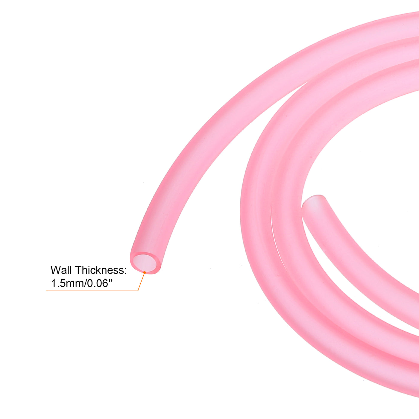 Harfington PVC Petrol Fuel Line Hose 3/16" x 5/16" 3.3ft Pink for Chainsaws Lawn Mower String Trimmer Blowers Small Engines