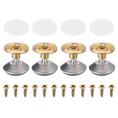 Harfington Uxcell Thread Furniture Leveling Feet, 4Pcs - Adjustable Furniture Feet Levelers, Self-adhesive Threaded Screw-in Raised Base for Tables Sofa (40 x 15 MM)