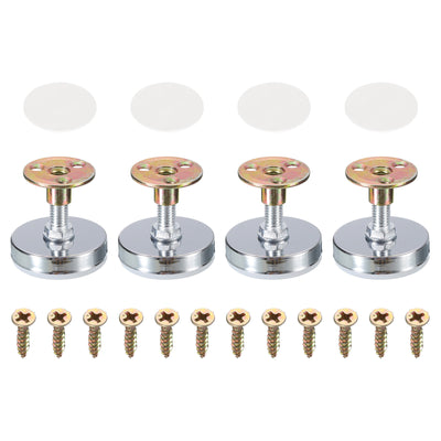 Harfington Uxcell Thread Furniture Leveling Feet, 4Pcs - Adjustable Furniture Feet Levelers, Self-adhesive Threaded Screw-in Raised Base for Tables Sofas (50 x 14 MM)