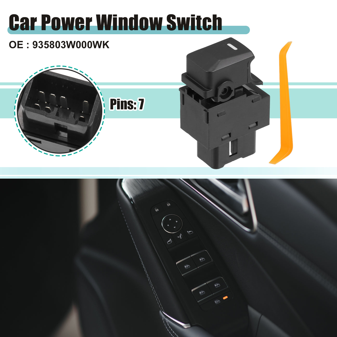ACROPIX Power Window Switch Window Control Switch Fit for Kia Sportage 2011-2013 with Removal Tool No.935803W000WK - Pack of 1