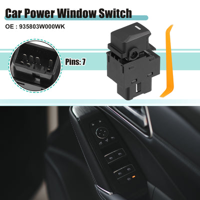 Harfington Power Window Switch Window Control Switch Fit for Kia Sportage 2011-2013 with Removal Tool No.935803W000WK - Pack of 1