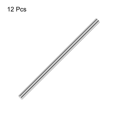 Harfington Uxcell 5mm x 100mm 304 Stainless Steel Solid Round Rod for DIY Craft - 12pcs