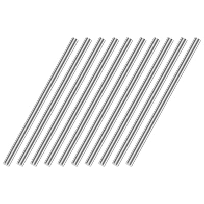 Harfington Uxcell 5mm x 100mm 304 Stainless Steel Solid Round Rod for DIY Craft - 12pcs