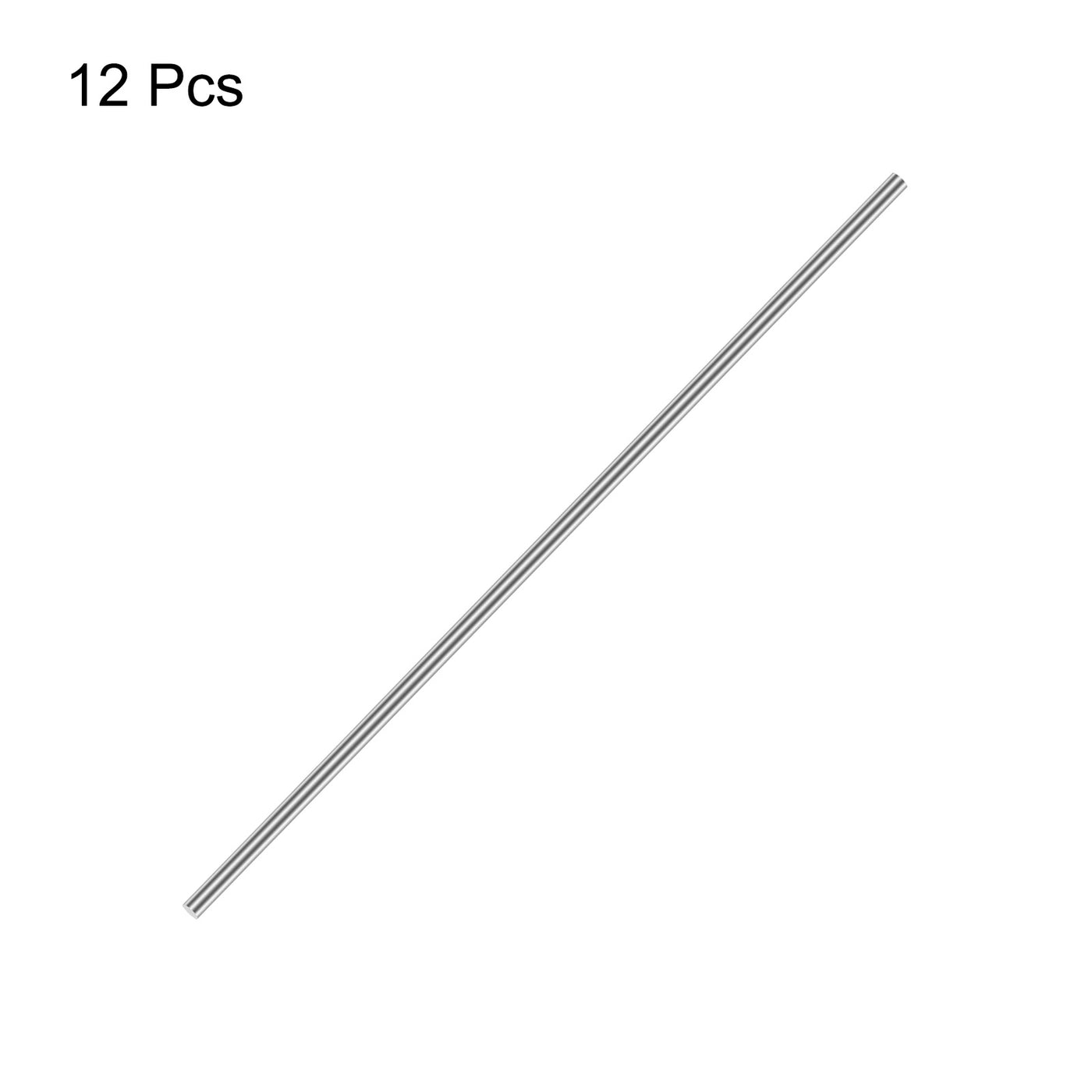 uxcell Uxcell 5mm x 350mm 304 Stainless Steel Solid Round Rod for DIY Craft - 12pcs