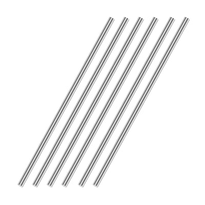Harfington Uxcell 3mm x 200mm(1/8" x 8") 304 Stainless Steel Solid Round Rod for DIY Craft - 6pcs