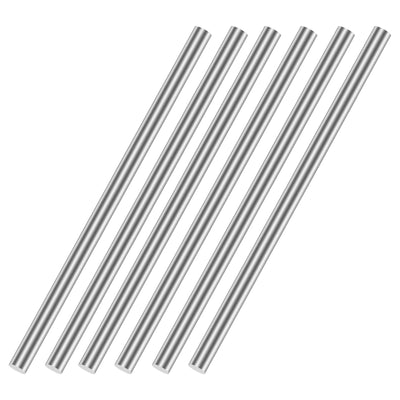 Harfington Uxcell 5mm x 100mm 304 Stainless Steel Solid Round Rod for DIY Craft - 6pcs
