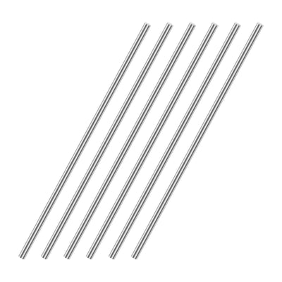 Harfington Uxcell 5mm x 200mm 304 Stainless Steel Solid Round Rod for DIY Craft - 6pcs