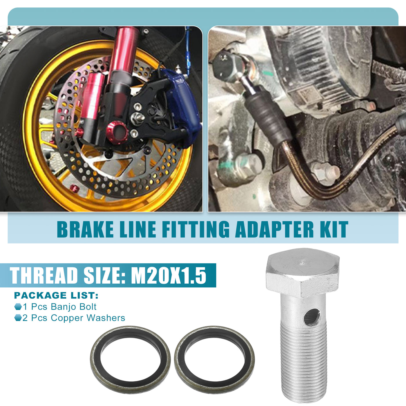 Car Brake Line Fitting Adapter 2.48