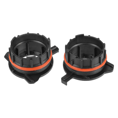 Harfington Automotive LED Headlight Bulb Retainer Adapter Holder Socket - Car Headlight Socket - for BMW Plastic Black - 1 Pair