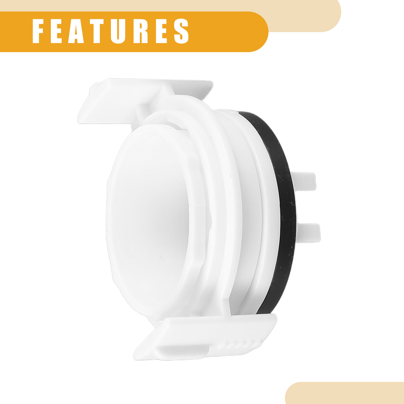 Partuto Automotive LED Headlight Bulb Retainer Adapter Holder Socket - Car Headlight Socket - for BMW E46 Plastic Black - 1 Pair