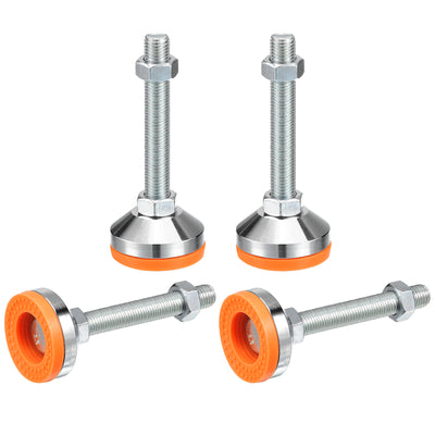 Harfington Uxcell Leveling Feet, 4Pcs M16x120x60mm - Carbon Steel Non-Skid Anti-shock Adjustable Table Feet, Leveling Screw Leg for Furniture Workshops Equipment