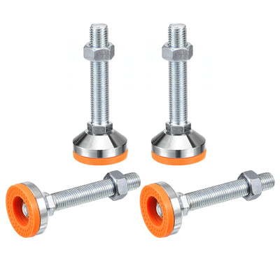 Harfington Uxcell Leveling Feet, 4Pcs M20x120x60mm - Carbon Steel Non-Skid Anti-shock Adjustable Table Feet, Leveling Screw Leg for Furniture Workshops Equipment