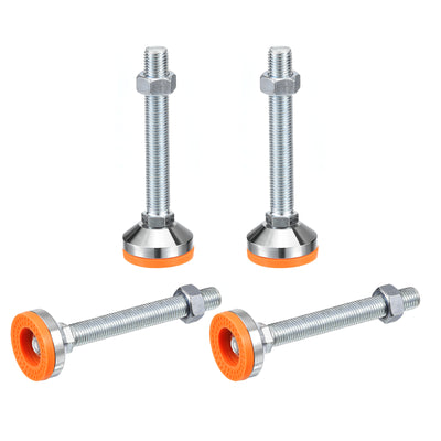 Harfington Uxcell Leveling Feet, 4Pcs M20x150x60mm - Carbon Steel Non-Skid Anti-shock Adjustable Table Feet, Leveling Screw Leg for Furniture Workshops Equipment