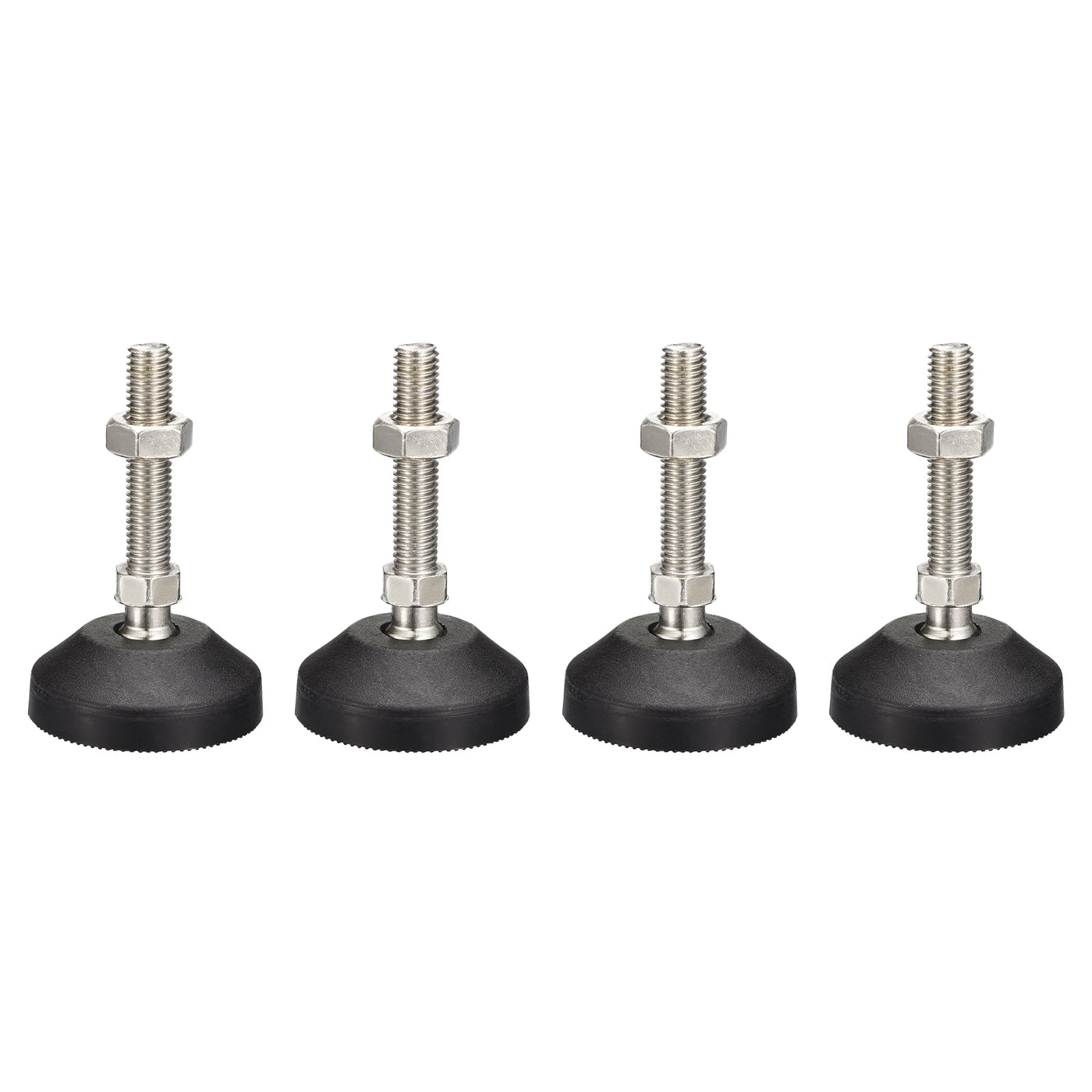 uxcell Uxcell Furniture Levelers, 4Pcs M10x50x50mm Nylon Universal Leveling Feet, Adjustable Swivel Table Feet for Furniture Workshop Machines Machinery Equipment