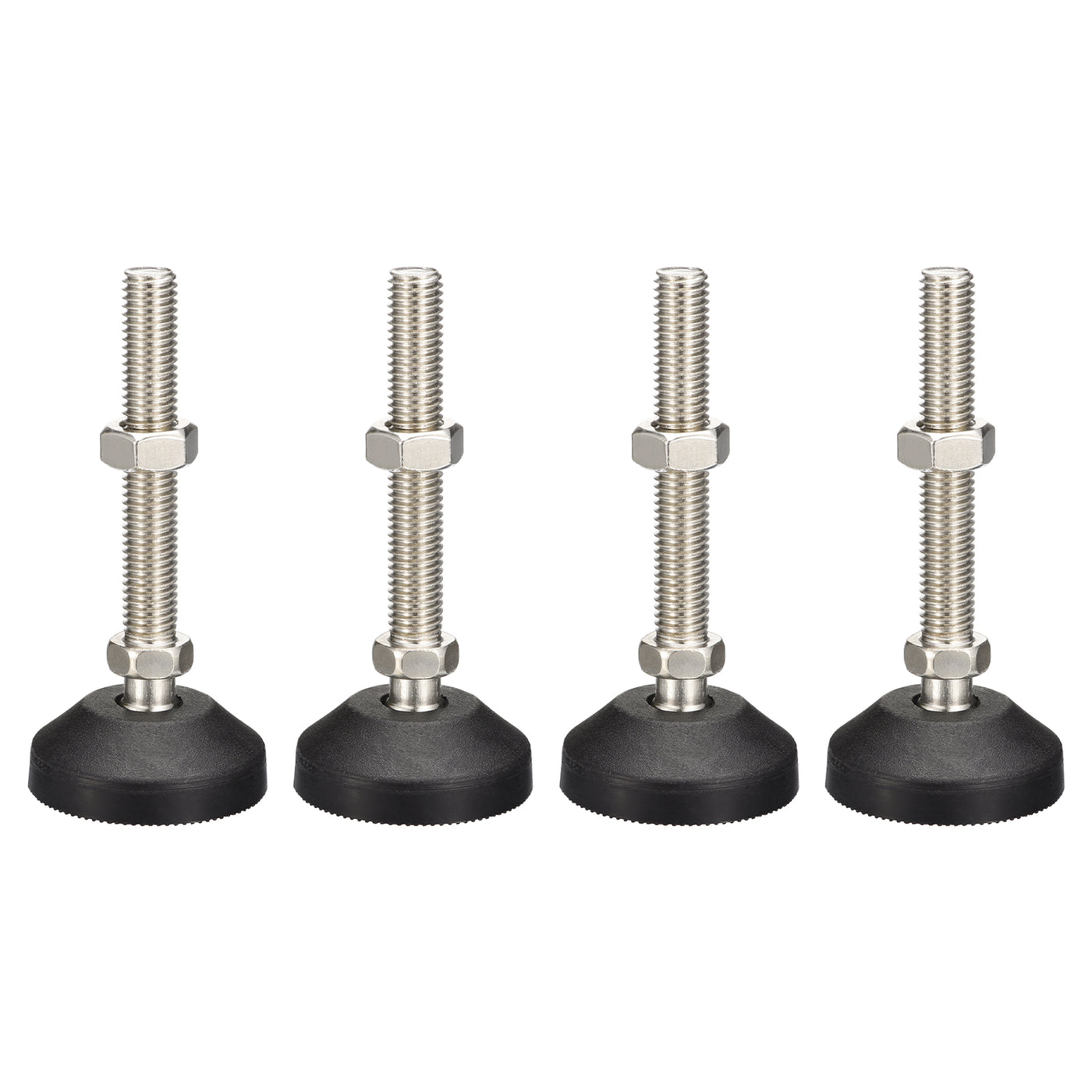 uxcell Uxcell Furniture Levelers, 4Pcs M12x80x50mm Nylon Universal Leveling Feet, Adjustable Swivel Table Feet for Furniture Workshop Machines Machinery Equipment