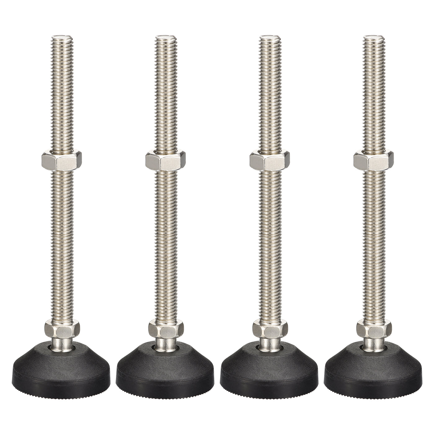 uxcell Uxcell Furniture Levelers, 4Pcs M12x150x50mm Nylon Universal Leveling Feet, Adjustable Swivel Table Feet for Furniture Workshop Machines Machinery Equipment