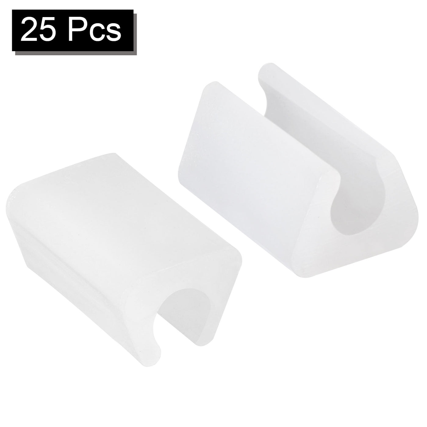 uxcell Uxcell 25Pcs Rectangle Shaped Non-Slip Chair Leg Tip 6-7mm Plastic Furniture Feet White
