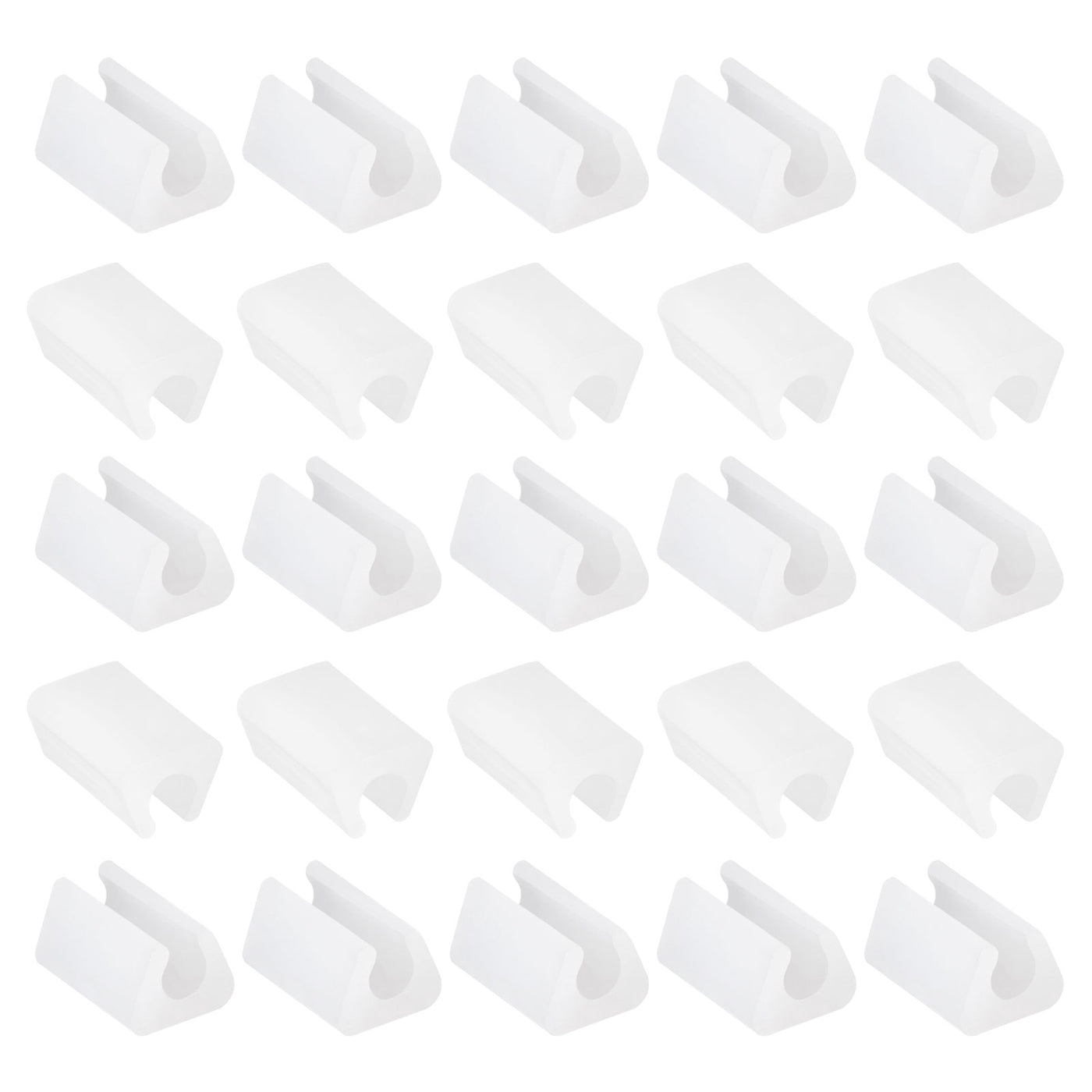 uxcell Uxcell 25Pcs Rectangle Shaped Non-Slip Chair Leg Tip 6-7mm Plastic Furniture Feet White