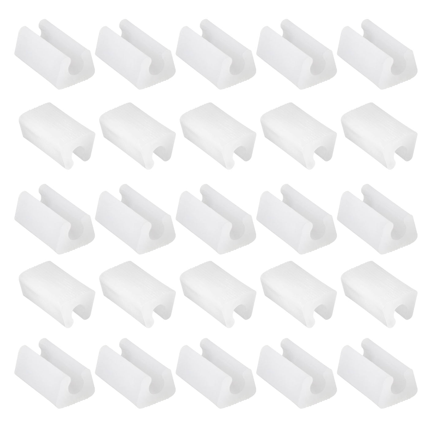 uxcell Uxcell 40Pcs Rectangle Shaped Non-Slip Chair Leg Tip 8mm Plastic Furniture Feet White