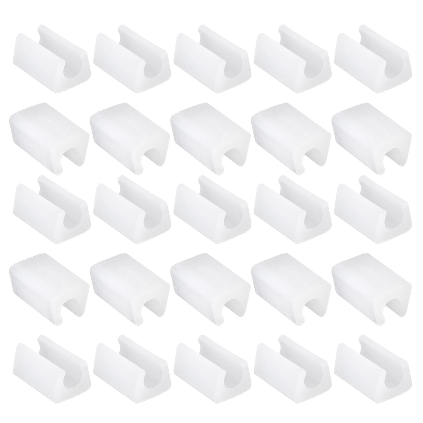uxcell Uxcell 25Pcs Rectangle Shaped Non-Slip Chair Leg Tip 10mm Plastic Furniture Feet White