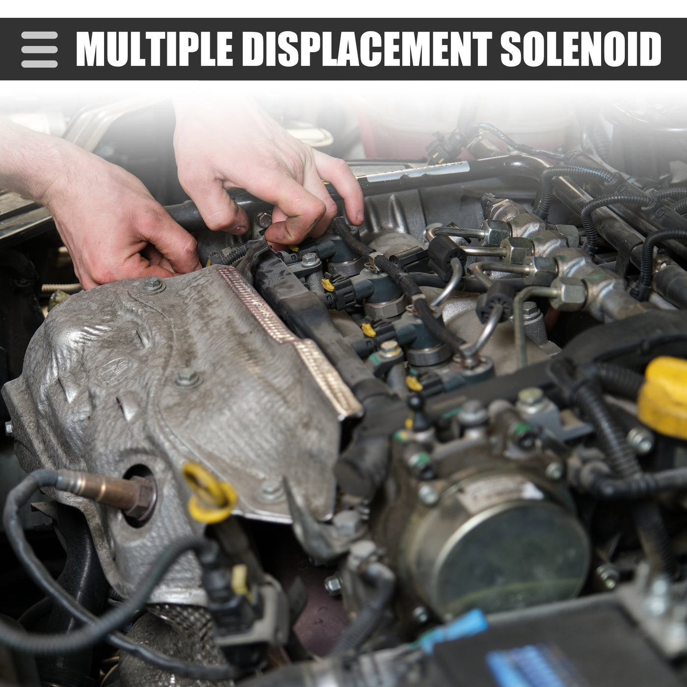 Motoforti Multiple Displacement Solenoid Engine, for Dodge Challenger 2010-2023, Metal, No.53022298AA, Brown, 4pcs