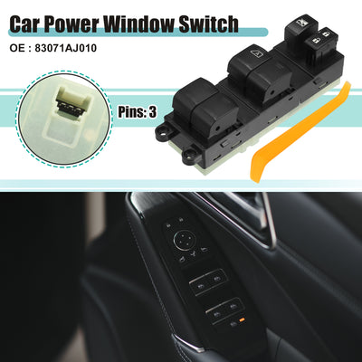 Harfington Power Window Switch Window Control Switch Fit for Subaru Legacy Outback with Removal Tool No.83071AJ010 - Pack of 1