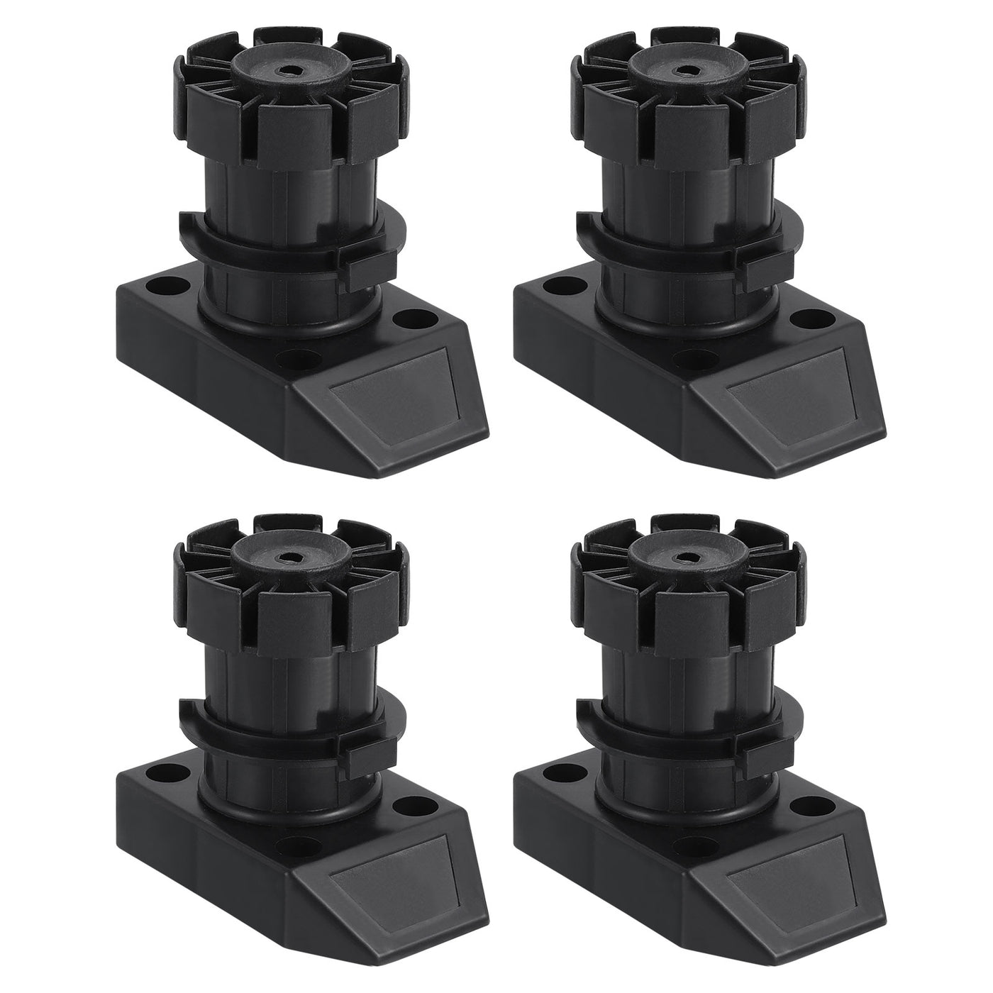 uxcell Uxcell Adjustable Legs, 4Pcs 54 x 80mm - Furniture Leveling Foot, Thick Legs Leveler Support Frame for Bed Sofa Coffee Table Bathroom Cabinet (Black)