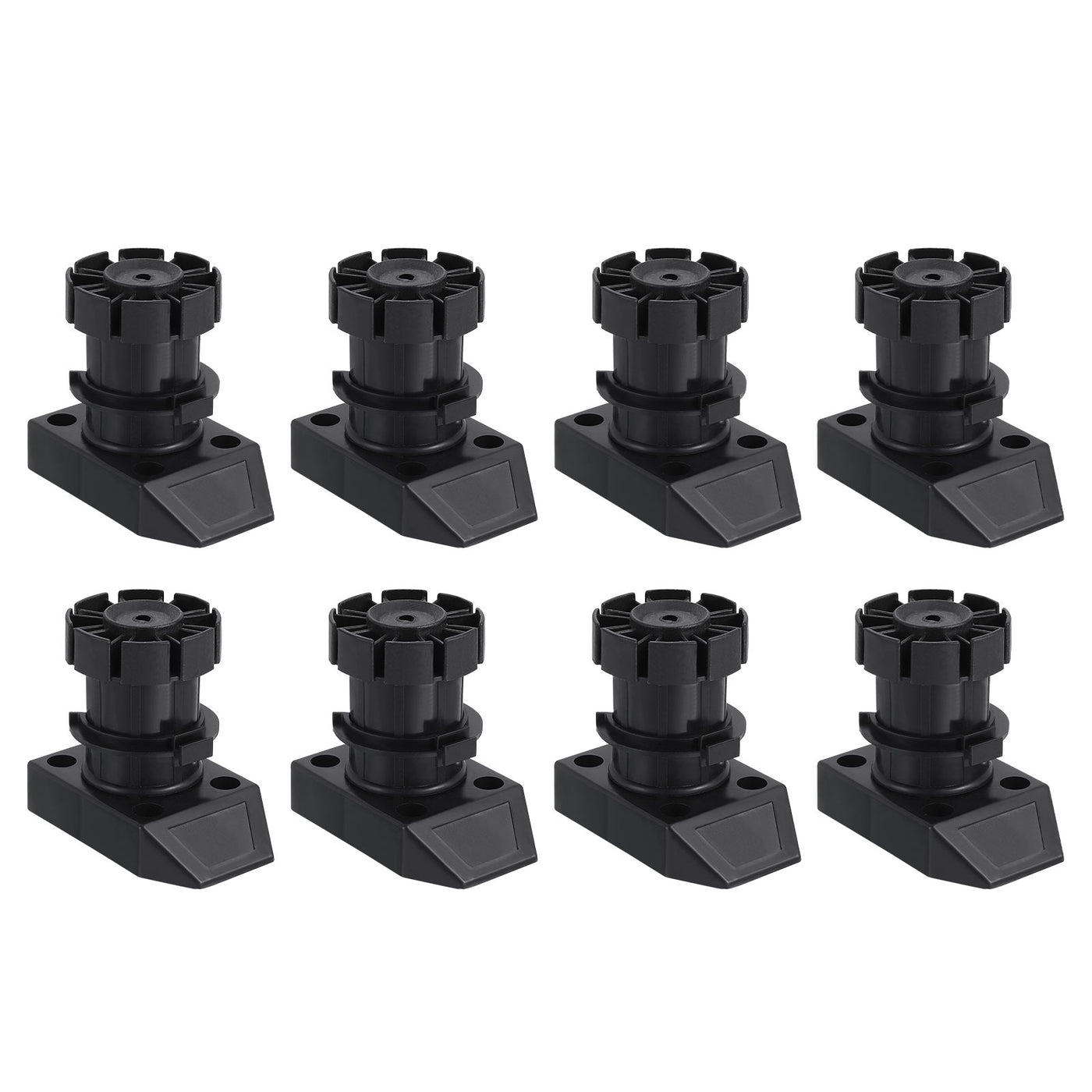 uxcell Uxcell Adjustable Legs, 8Pcs 54 x 80mm - Furniture Leveling Foot, Thick Legs Leveler Support Frame for Bed Sofa Coffee Table Bathroom Cabinet (Black)