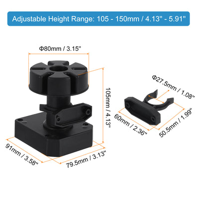 Harfington Uxcell Adjustable Legs, Furniture Leveling Foot, Thin Legs Leveler Support Frame for Bed Sofa Coffee Table Bathroom Cabinet,