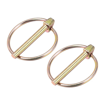 Harfington Uxcell 2Pcs 3/16" x 1-1/8" Linch Pin with Ring for Boat Kayak Canoe