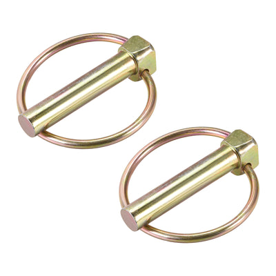 Harfington Uxcell 2Pcs 5/16" x 2-3/4" Linch Pin with Ring for Boat Kayak Canoe