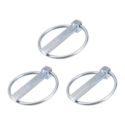 Harfington Uxcell 3Pcs 1/2" x 2-3/4" Linch Pin with Ring for Boat Kayak Canoe