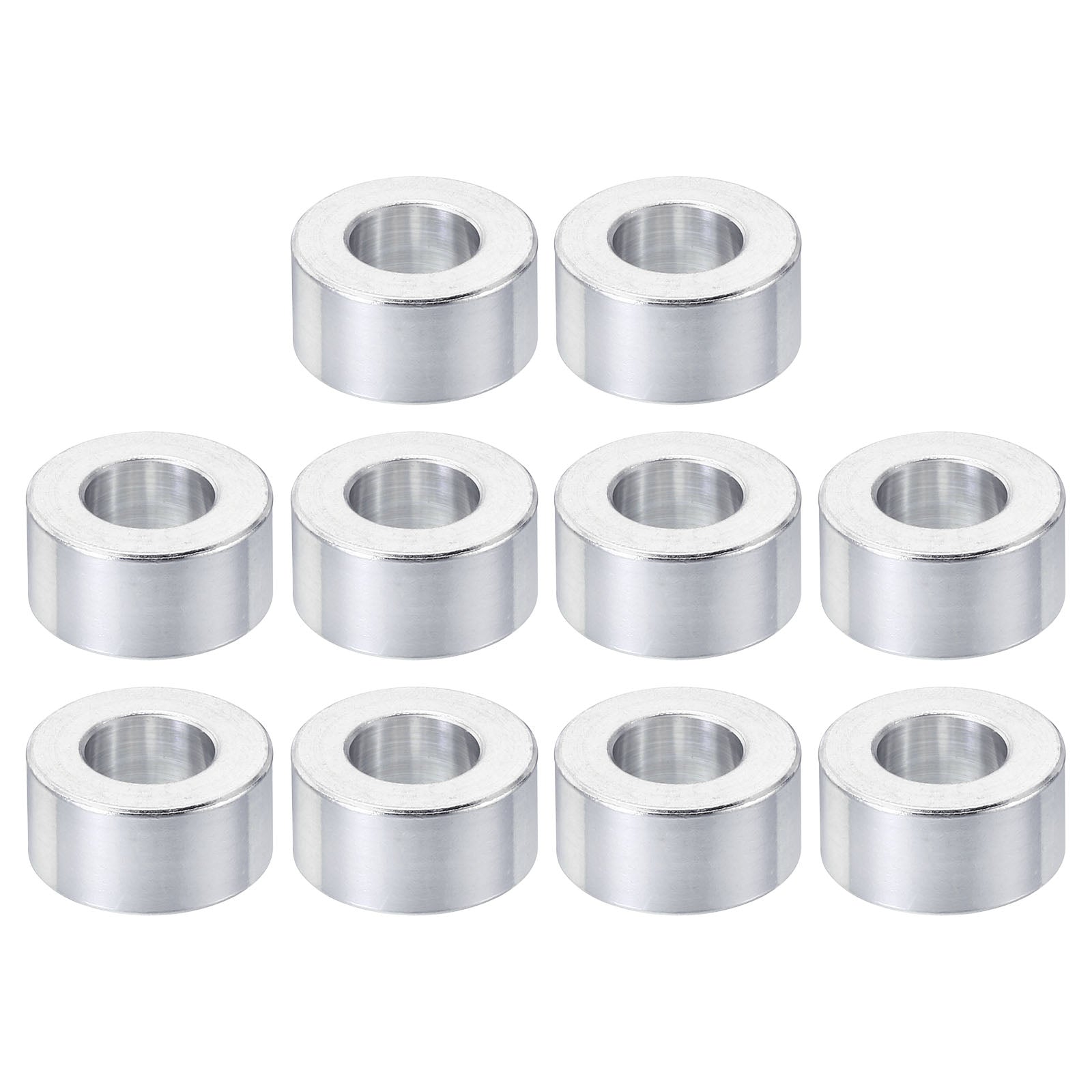 M10 Aluminum Spacers, 10 Pcs Metal Spacer Aluminum 10.5mm ID x 20mm OD ...
