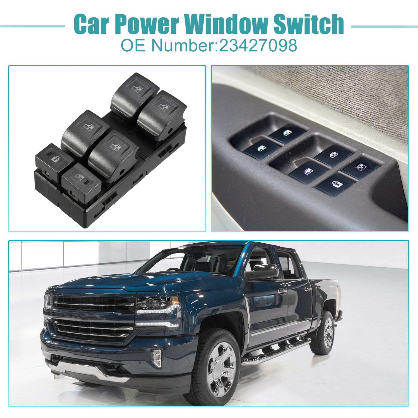 ACROPIX Power Window Switch Window Control Switch Fit for Chevrolet Colorado 2015 for GMC Canyon 2016 with Removal Tool No.23427098 - Pack of 1