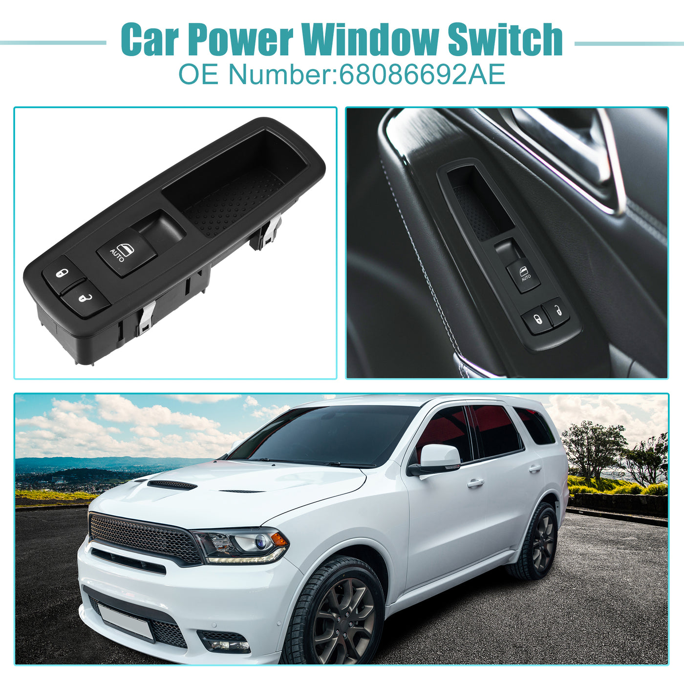 ACROPIX Power Window Switch Window Control Switch Fit for Dodge Durango 2012 2013 for Jeep Grand Cherokee with Removal Tool No.68086692AE - Pack of 1