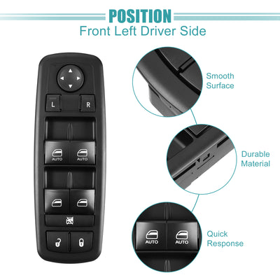 Harfington Power Window Switch Window Control Switch Fit for Dodge Durango 2014-2015 for Jeep Grand Cherokee 2014 with Removal Tool No.68184802AA - Pack of 1