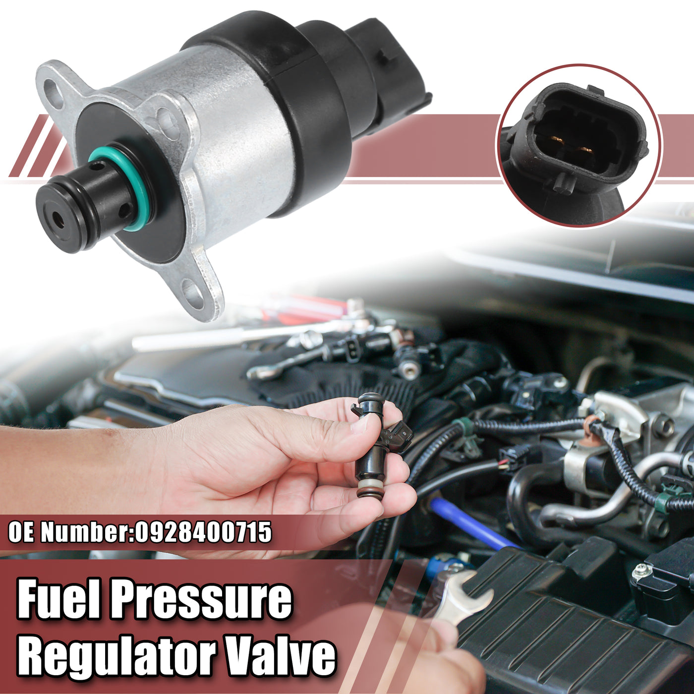 ACROPIX Fuel Pressure Regulator Valve Fuel Control Actuator Fit for Mazda BT-50 2006-2007 No.0928400715 - Pack of 1