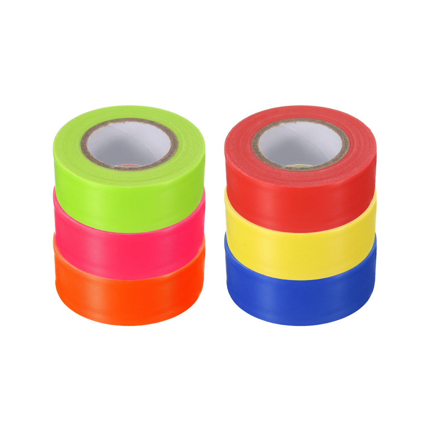 uxcell Uxcell PVC Flagging Tape 25mm x 30m/98.4ft Marking Tape Non-Adhesive 6pcs