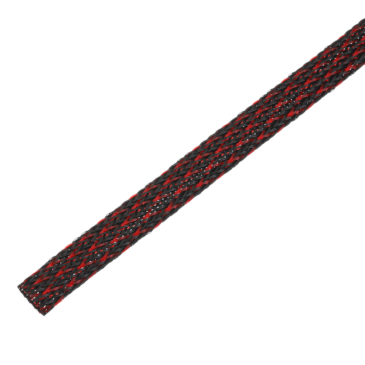 uxcell Uxcell Insulation Braid Sleeving, 9.84 Ft-10mm High Temperature Sleeve Black Red