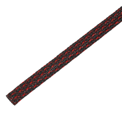 Harfington Uxcell Insulation Braid Sleeving, 9.84 Ft-10mm High Temperature Sleeve Black Red