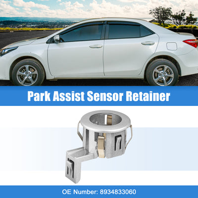 Harfington Parking Sensor Retainer Holder Compatible for Toyota Sienna 2011-2017, Durable Plastic Silver Tone Backup Parking Aid Assist Sensor Bracket