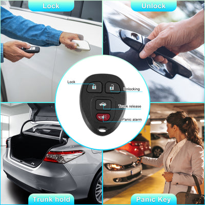Harfington OUC60270 315MHz Replacement Keyless Entry Remote Ignition Transponder Key Fob for Chevrolet Silverado for GMC Sierra 1500 2500 3500 2008-2014 OUC60270 OUC60221 4 Buttons