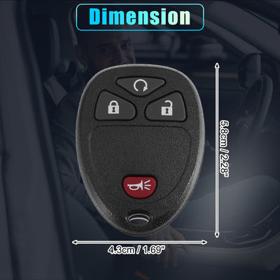 Harfington OUC60270 315MHz Replacement Keyless Entry Remote Ignition Transponder Key Fob for Chevrolet Silverado 1500 2500 3500 2007-2013 for GMC Sierra 1500 2500 3500 2008-2014 4 Buttons